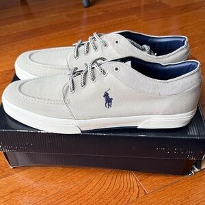Polo by Ralph Lauren Men's Beige Canvas Sneakers